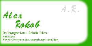 alex rokob business card